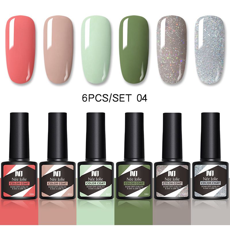 Nagelkleber Neues Nagellack-Set Phototherapie-Kleber Mattierte Pailletten Verstärkte waschfreie Versiegelungsschicht Nagellack-Basiskleber_voghion.com
