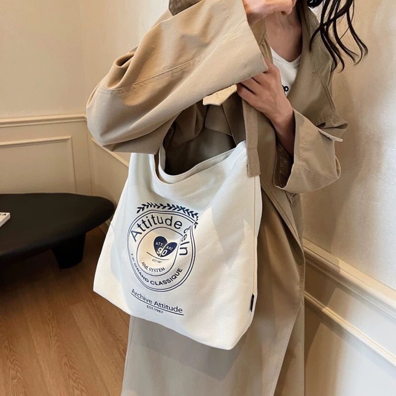 Canvas For Women Large Capacity 2025 New Spring Summer Casual Shoulder Crossbody Trendy Bucket Bag_voghion.com