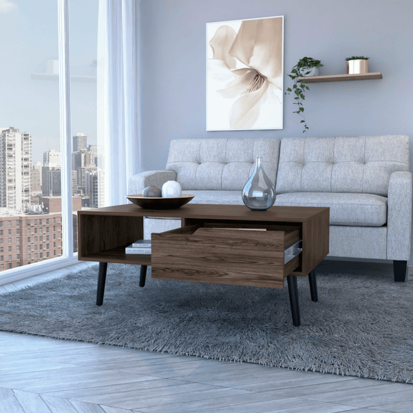 Kobe Coffee Table, One Open Shelf, One Drawer_voghion.com