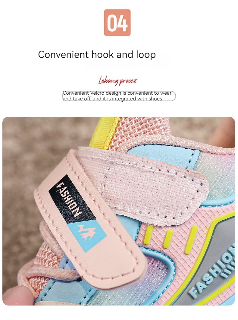 Mädchenschuhe Frühling und Herbst Neue Mesh-Sommer-Kindersportschuhe Obermaterial aus Leder, lässige Laufschuhe für große Jungen_voghion.com