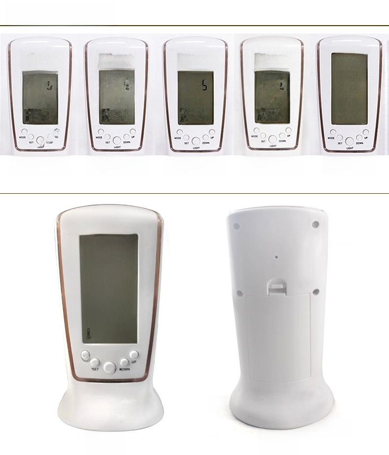 510 Mini liten väckarklocka LED lysande musikalarm tyst lat elektronisk klocka med temperaturväckarklocka_voghion.com