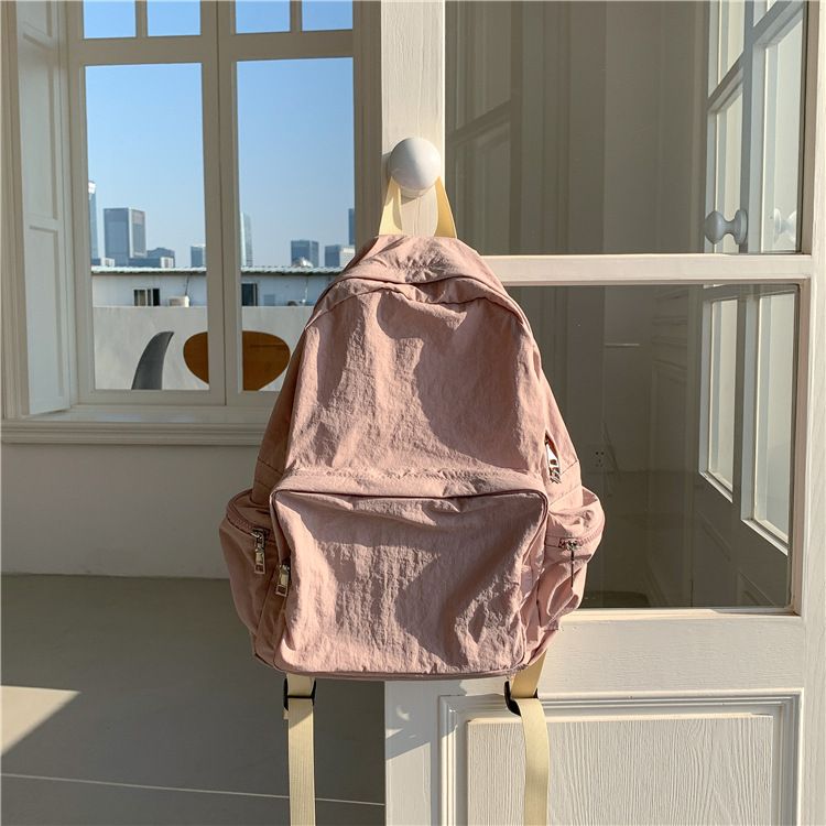 Lightweight, Large-capacity Nylon Backpack For Women, Designed Specifically For Solo Travel Double Shoulder Straps Casual Style_voghion.com