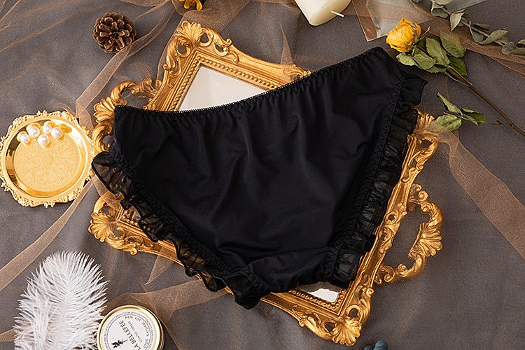 Intimo Mutandine a vita bassa in seta ghiaccio Mutandine in pizzo Mutandine da donna_voghion.com