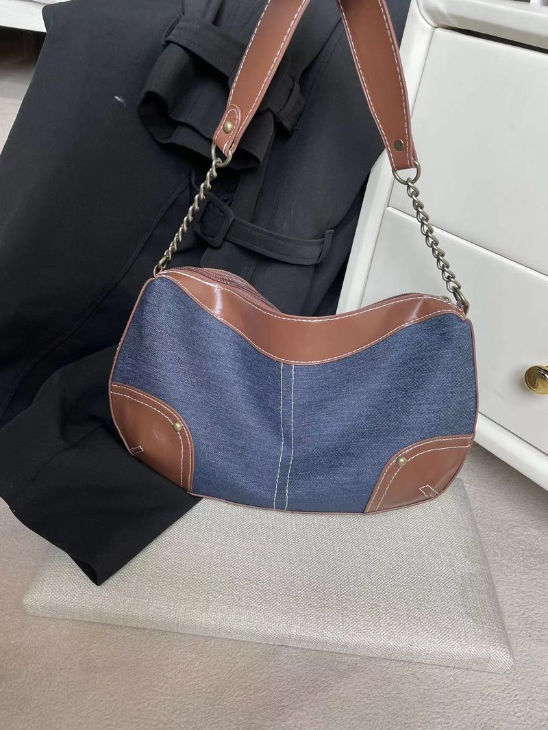 2024, famoso nuovo denim a forma di gnocco sotto le ascelle con uno stile dolce e fresco, borsa a tracolla singola per donna_voghion.com