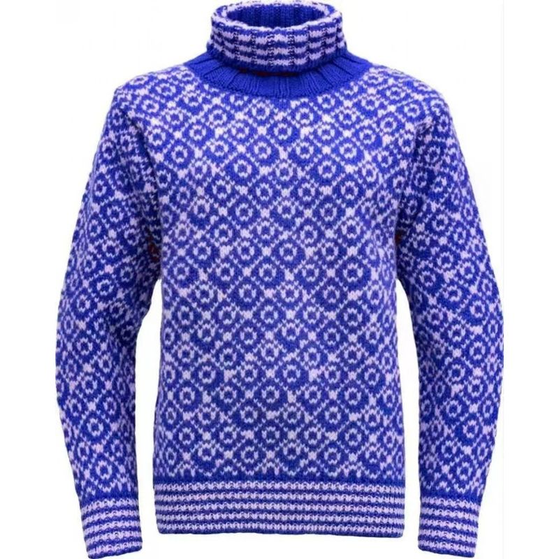 2025 Nordic Vintage Diamant Muster High-Neck Pullover Für Männer Warme & Casual Pullover Strickwaren Für Herbst/Winter Rot_voghion.com