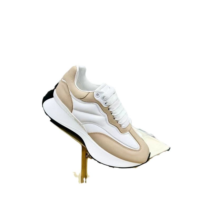 24 Nuovo Stile Agan Color Block Suola Spessa Casual Coppia Bianche Scarpe da Ginnastica in Vera Pelle Unisex_voghion.com