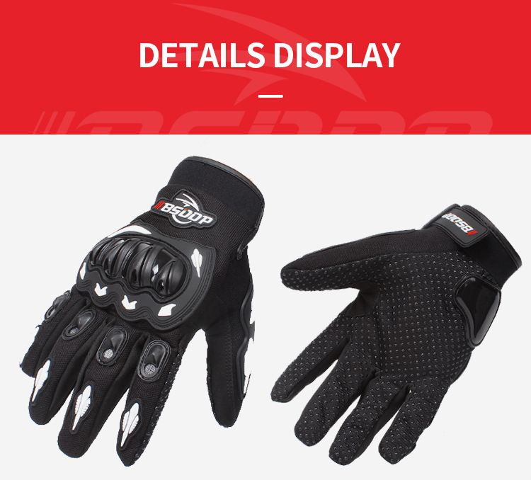 Unisex Motorcycle Gloves – All-Season Riding Gear, Anti-Slip Grip, Touchscreen Friendly (M/L/XL/XXL, White/Red/Green/Gray)_voghion.com