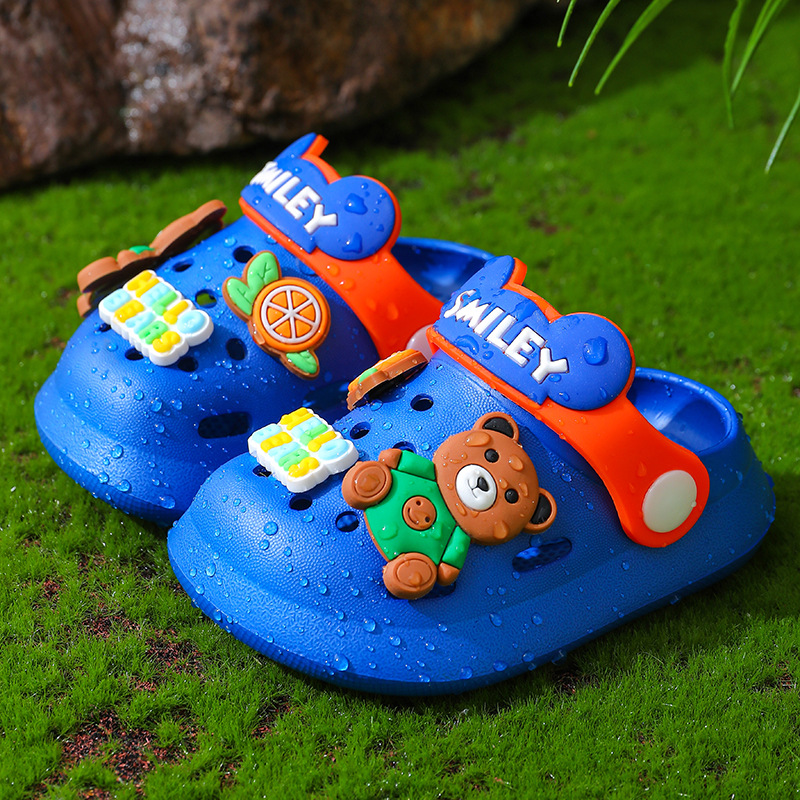 Sandales pour filles, bébés d'été pour enfants, semelles souples d'intérieur, pantoufles antidérapantes pour nourrissons et jeunes enfants, garçons de dessin animé,_voghion.com