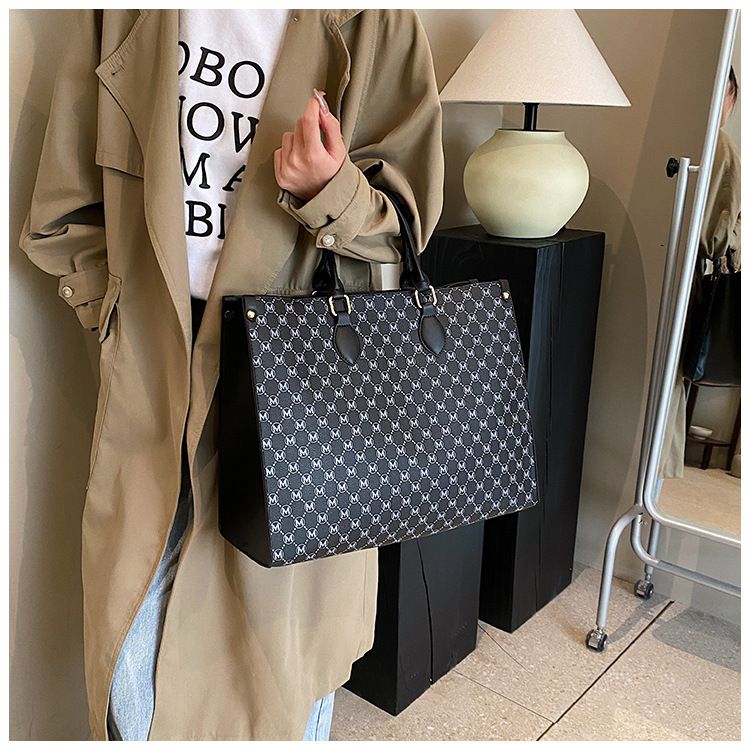 grande capacità tote bag nuova borsa per la spesa retrò leggera borsa di lusso per pendolari borsa a tracolla portatile_voghion.com