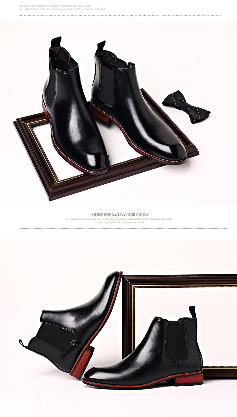 Breathable Pointed Ankle Boots High Tops Mid-tops Trendy Leather Boots_voghion.com