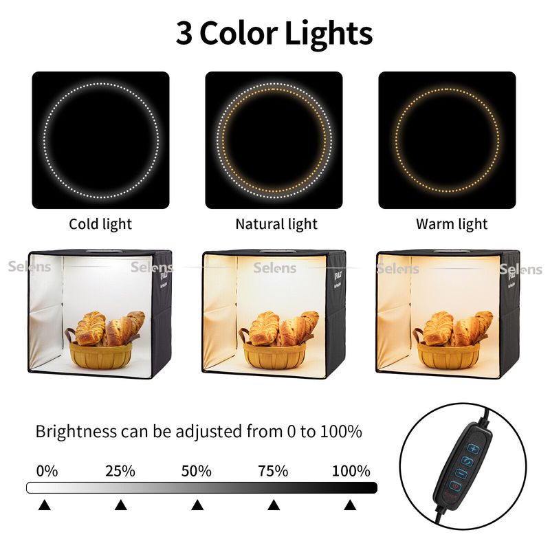 25/40 cm PULUZ Tragbare LED Foto Licht Box Zelt Cube Studio Fotografie_voghion.com