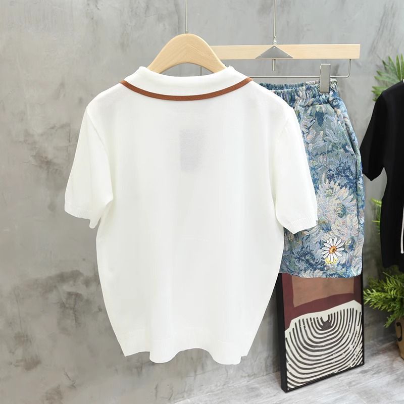 Herrenbekleidung Leichtes, luxuriöses, farblich passendes, hochklassiges Retro-Poloshirt mit kurzen Ärmeln und Tasche für den Sommer, dünnes, schmales, gestreiftes T-Shirt mit halblangen Ärmeln_voghion.com