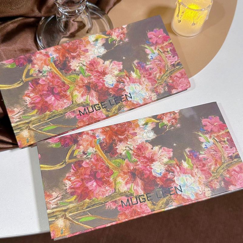 Nova oljna slika Begonia v prahu, rjava mat biserno bleščeča zemeljska barva, očesna ploščica z nizko nasičenostjo_voghion.com