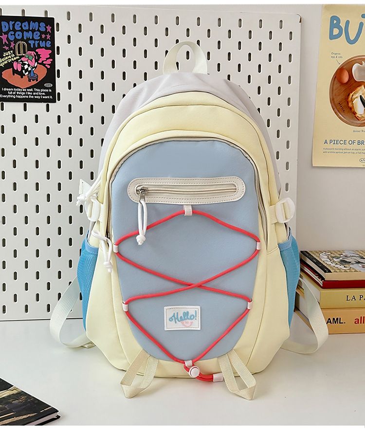 Mochilas infantis leves com design de nicho, letras simples, mochila escolar para estudantes do ensino fundamental e médio, mochila pequena e fresca para atividades ao ar livre_voghion.com