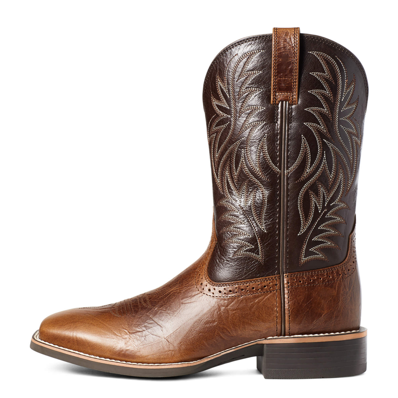 Pantofi bărbătești cu broderie retro sculptată, cu cap lat, cizme western de cowboy, model înalt_voghion.com