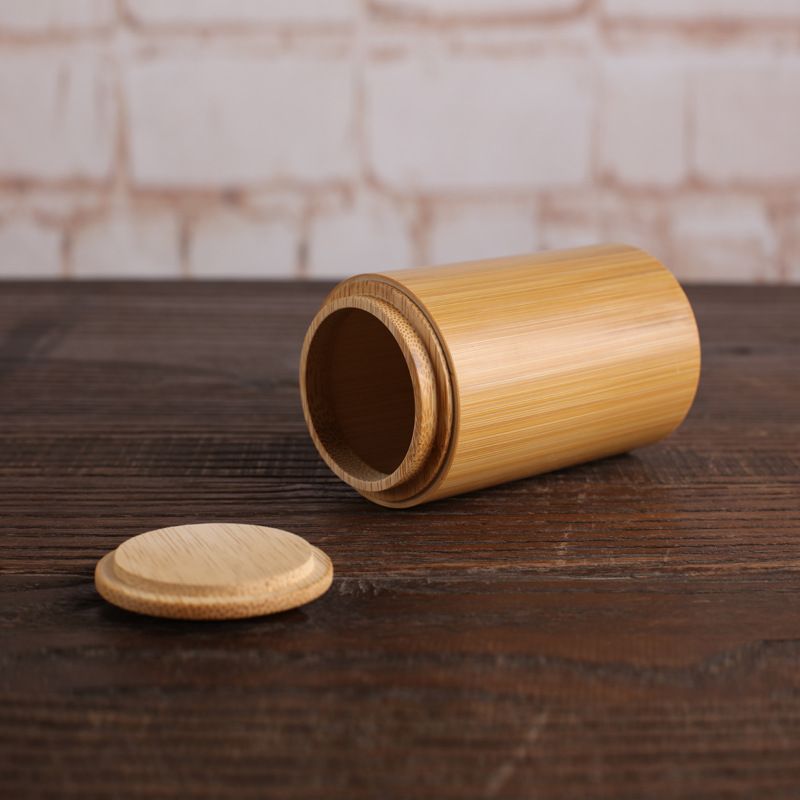Latas de té de viaje de bambú natural Latas herméticas portátiles Cajas de té para viajes Latas de té extraíbles Yuzhu_voghion.com