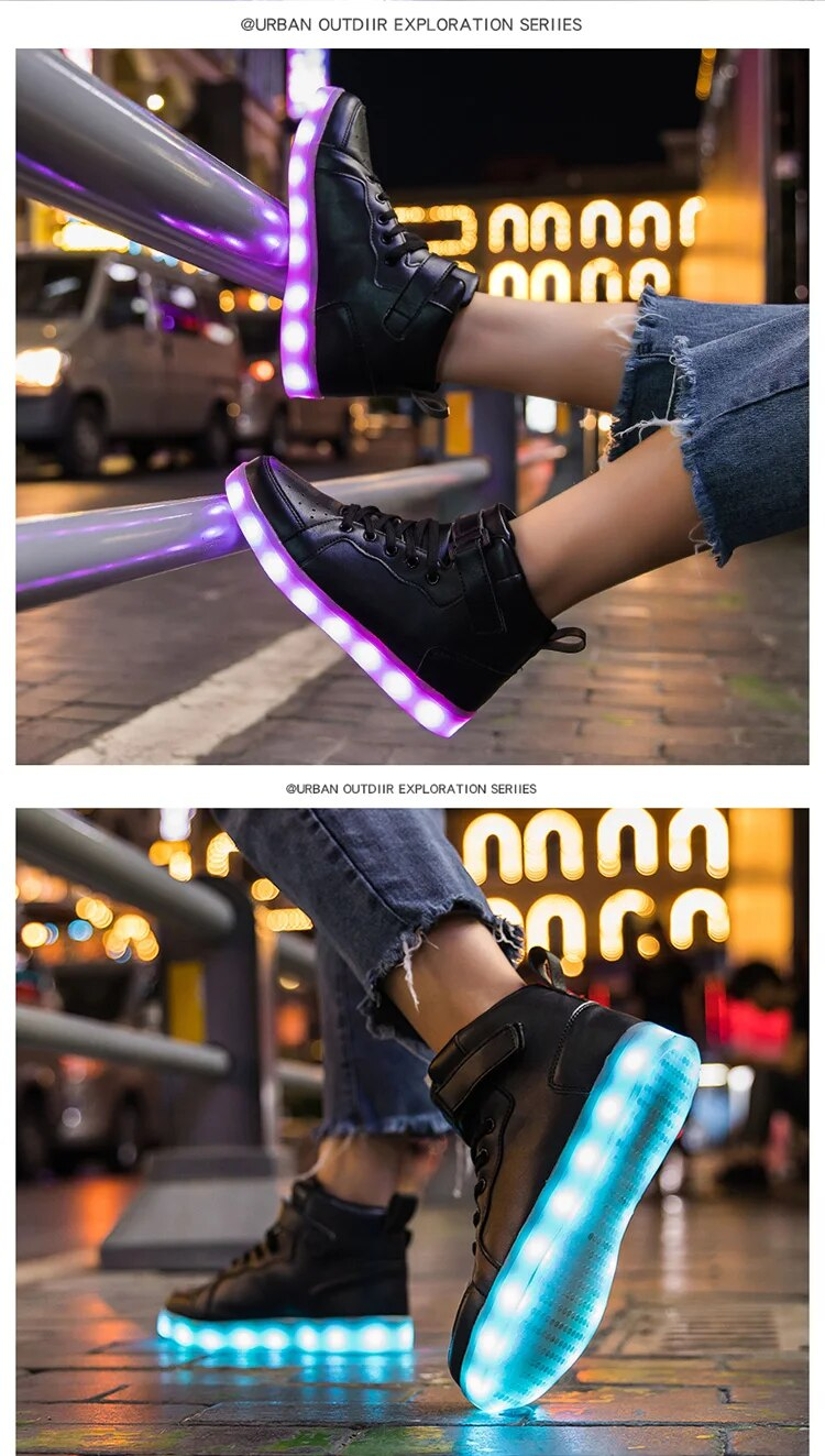 Világító LED lámpa felnőtteknek, férfiaknak, nőknek, gyerekeknek, fiúknak és lányoknak, világító sportcipők, 25-47 méret_voghion.com