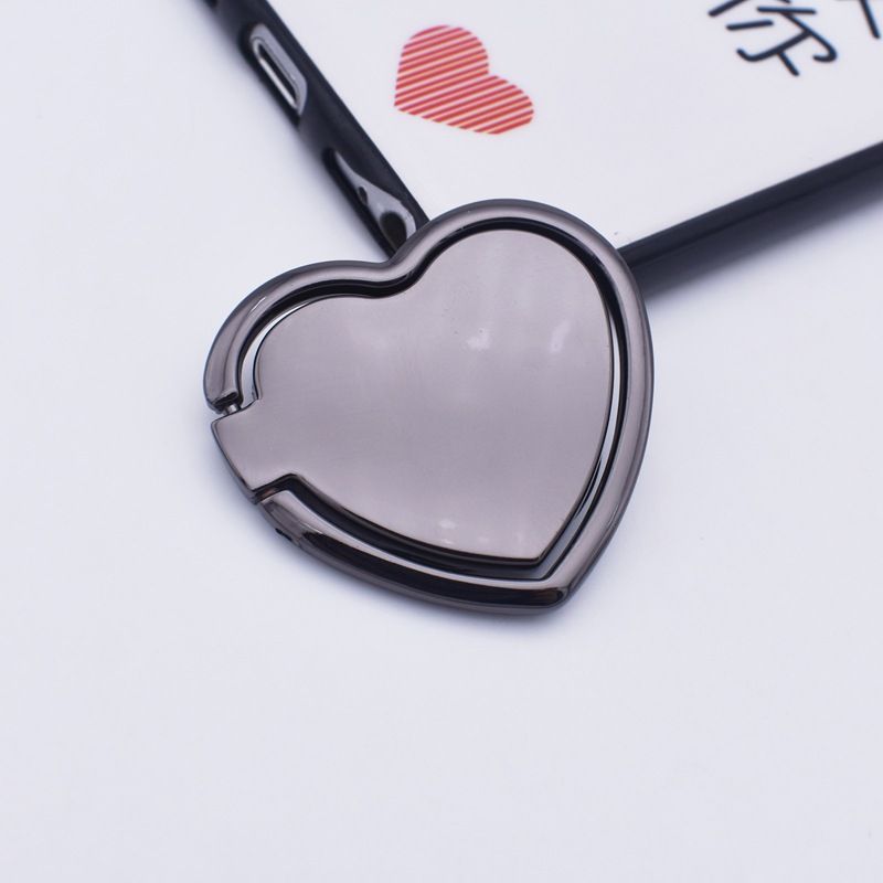 Neuer, schlichter, ultradünner Ringhalter in Herzform aus Zinklegierung, herzförmiger Handyhalter, individuell anpassbar_voghion.com