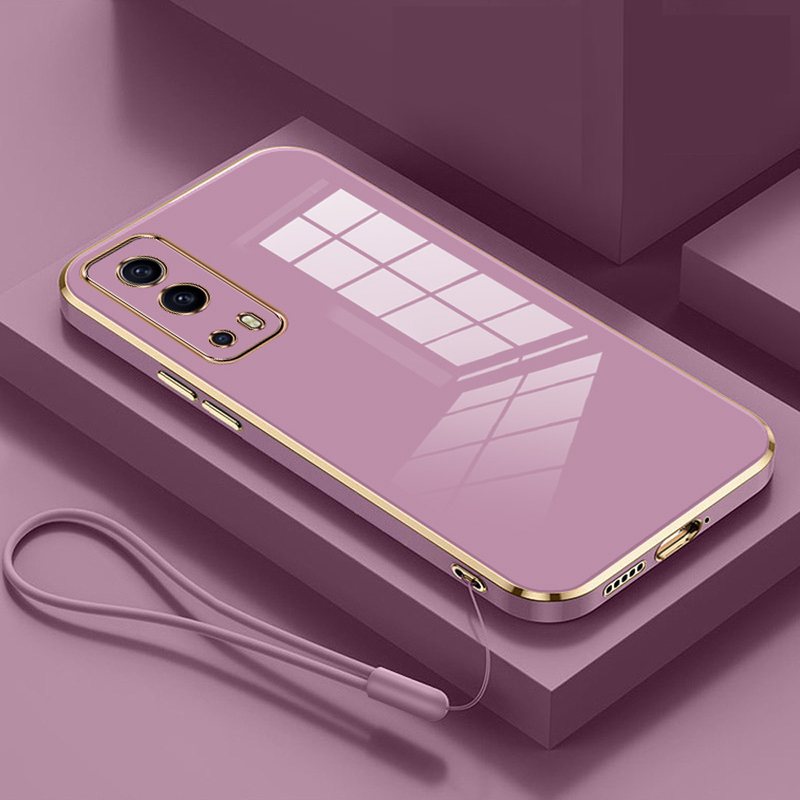 For vivo Y72 5G Case Luxury Square Plating Vivo Y52 5G Phone Case vivo Y75S Y72 Y52 ShockProof Silicone V2041 v2053 Back Cover_voghion.com