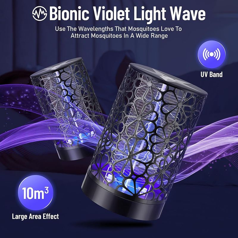 4-Pack Purple Zapper - USB Insect Trap Indoor/Outdoor_voghion.com
