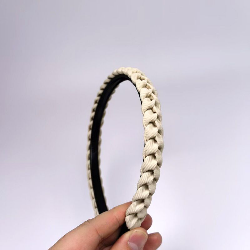 Fascia per capelli intrecciata antiscivolo di alta qualità con denti, elegante accessorio per capelli versatile, alla moda e intrecciata a mano._voghion.com