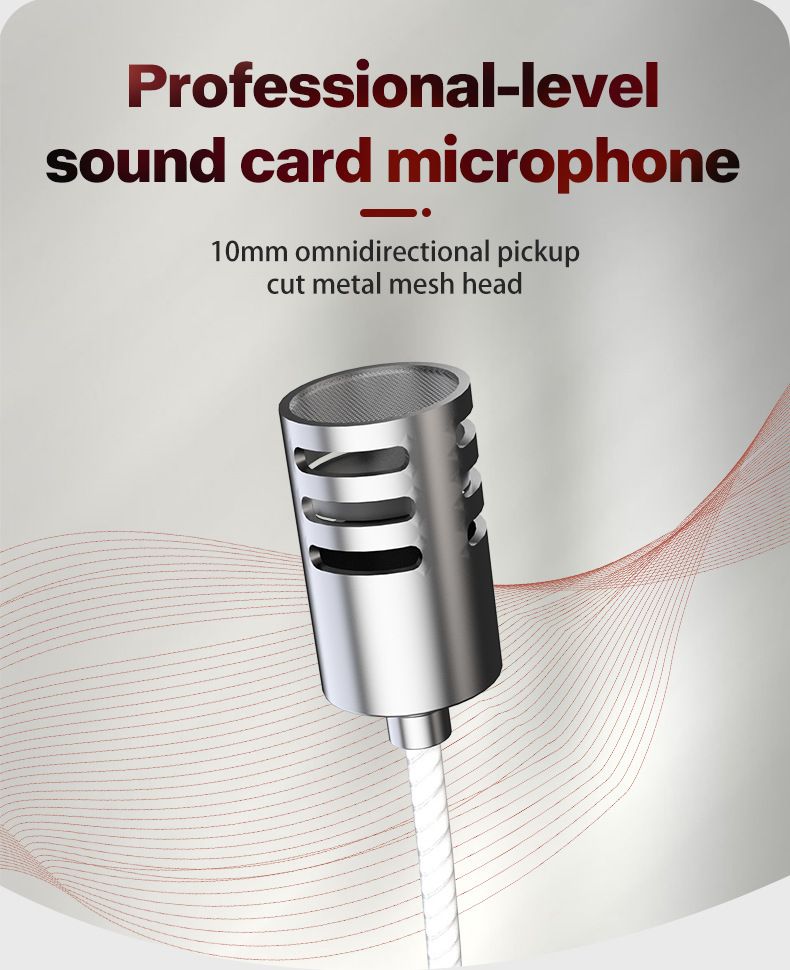 New Wired Karaoke Headset K Song HIFI Sound Quality Singing K Headset Noise Reduction Card Live Cell Phone One Microphone_voghion.com