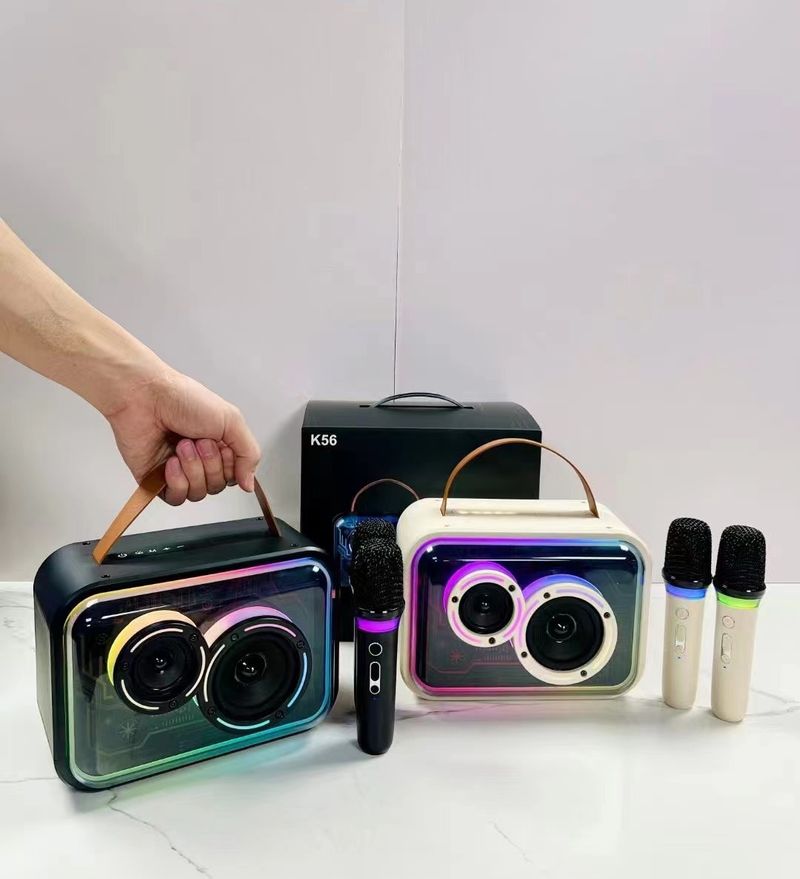 Nový stylový barevný venkovní přenosný mini bezdrátový mikrofon s Bluetooth K56_voghion.com