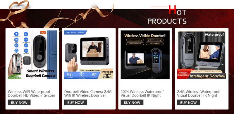 Tuya con paquete inalámbrico Timbre WIFI HD Teléfono exterior Timbre Cámara Seguridad Video Intercomunicador IR_voghion.com
