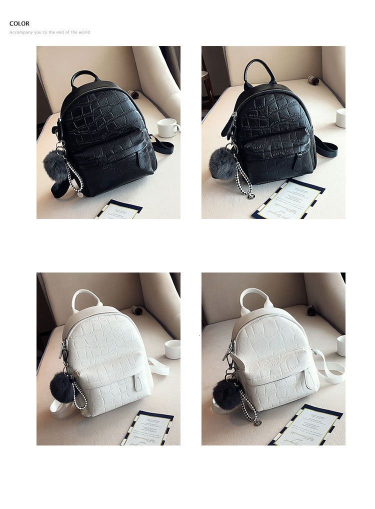 Mini Women PU Leather Cute Small Backpack Female White Back Pack Black Backpacks For Teen Girls Fashion_voghion.com