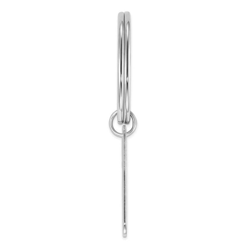Sterling Silver Rhodium Plated Key Chain_voghion.com