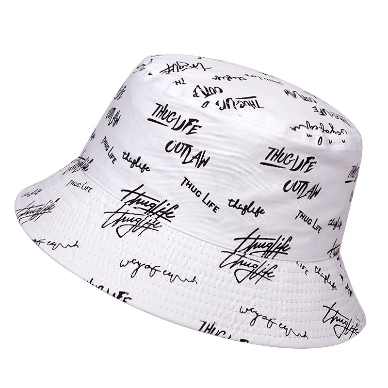 Hot Sale Unisex Double Sided Wearable Thugufe Embroidery Personality Bucket Hats Fishermen Caps Outdoor Casual Cap Sunscreen Hat_voghion.com