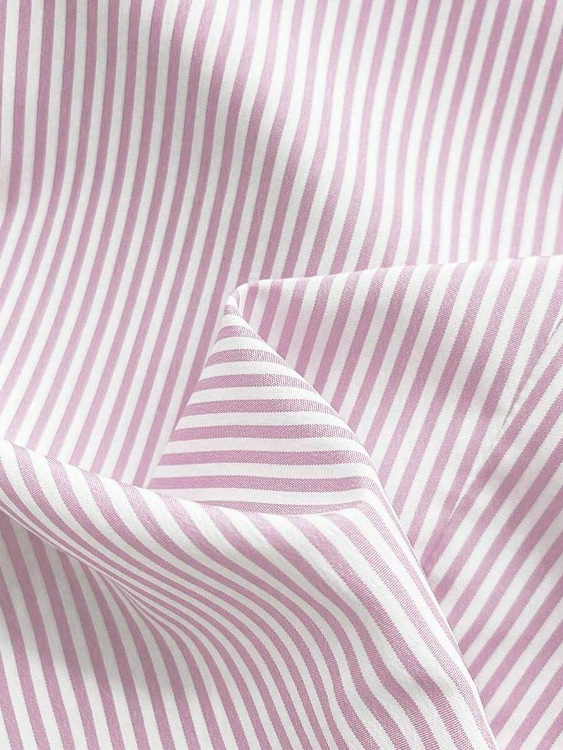 Camicia senza maniche a righe con spalle scoperte, per donna, estiva, dal design aderente, con scollo all'americana e corto in chiffon_voghion.com