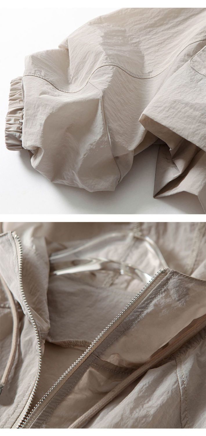 Leichte Sonnenschutzkleidung für Damen, lässig, locker, kurz, modisch, Jackenhemd_voghion.com