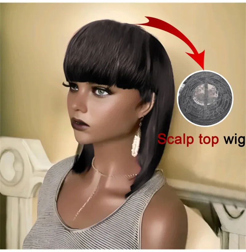 Parrucca mullet con capelli umani Remy brasiliani_voghion.com