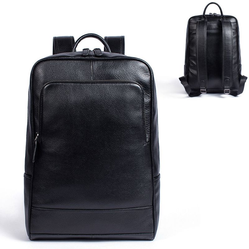 2025s High-End Business Casual Top Layer Cowhide Laptop Bag Large Capacity Fashion Genuine Leather Men's Backpack_voghion.com