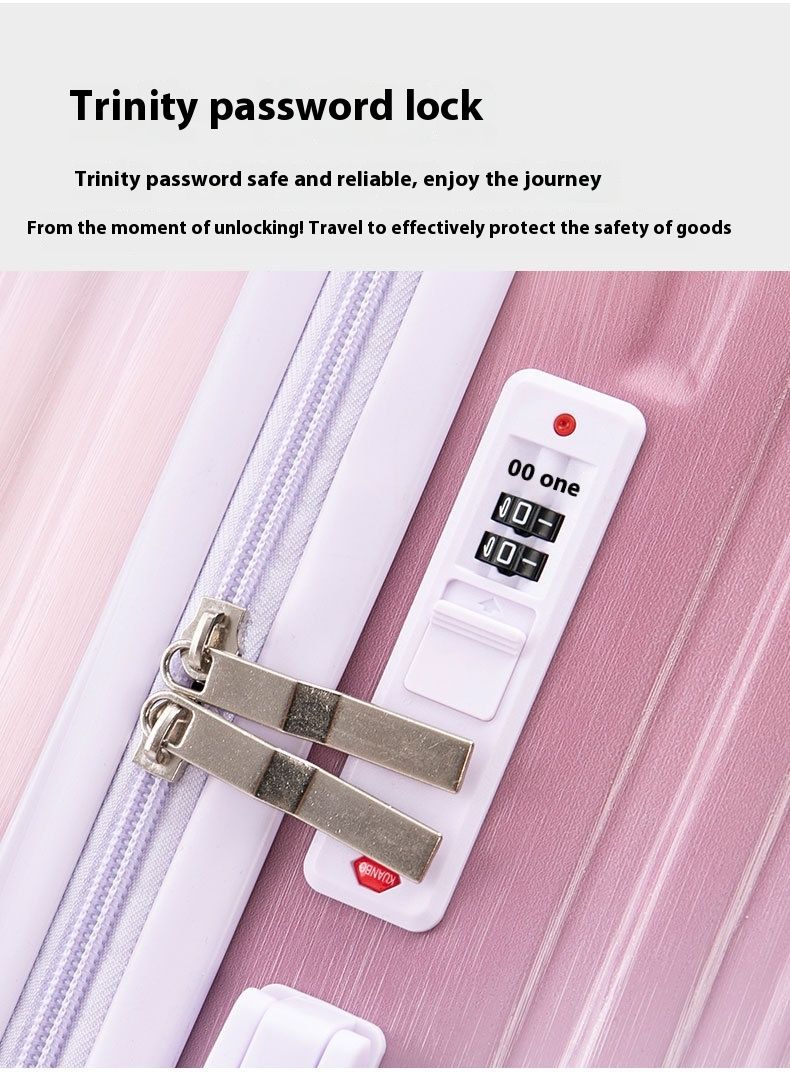 Bagagli alla moda con nuova sfumatura, aspetto femminile di alto valore, casella di password per studenti di grande capacità del carrello maschile, da viaggio_voghion.com