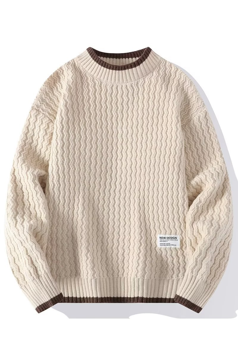 Pánské oblečení, podzimní a zimní svetr, pánská veškerá móda, volný úplet, ins, vítr, líný svetr, kabát_voghion.com