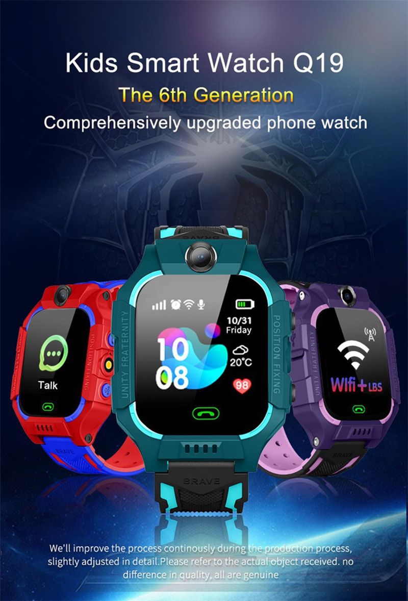 Smart Watches Q19 Children's Smart Phone Watch Q12 Multi Language Photo Positioning Call Waterproof 5th Generation 6th Generation_voghion.com