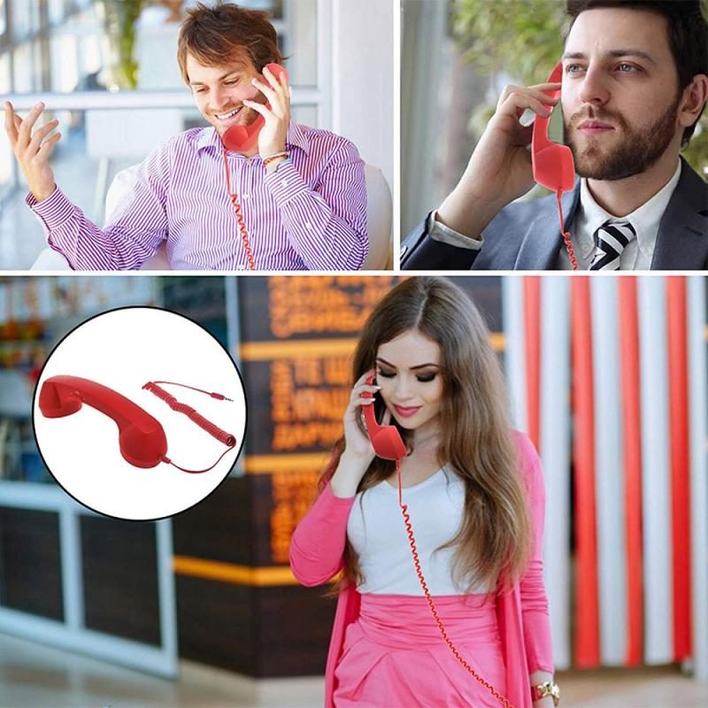 Mobile retro Phone Style Microphone Speaker Handle Headset Handset Universal Type_voghion.com