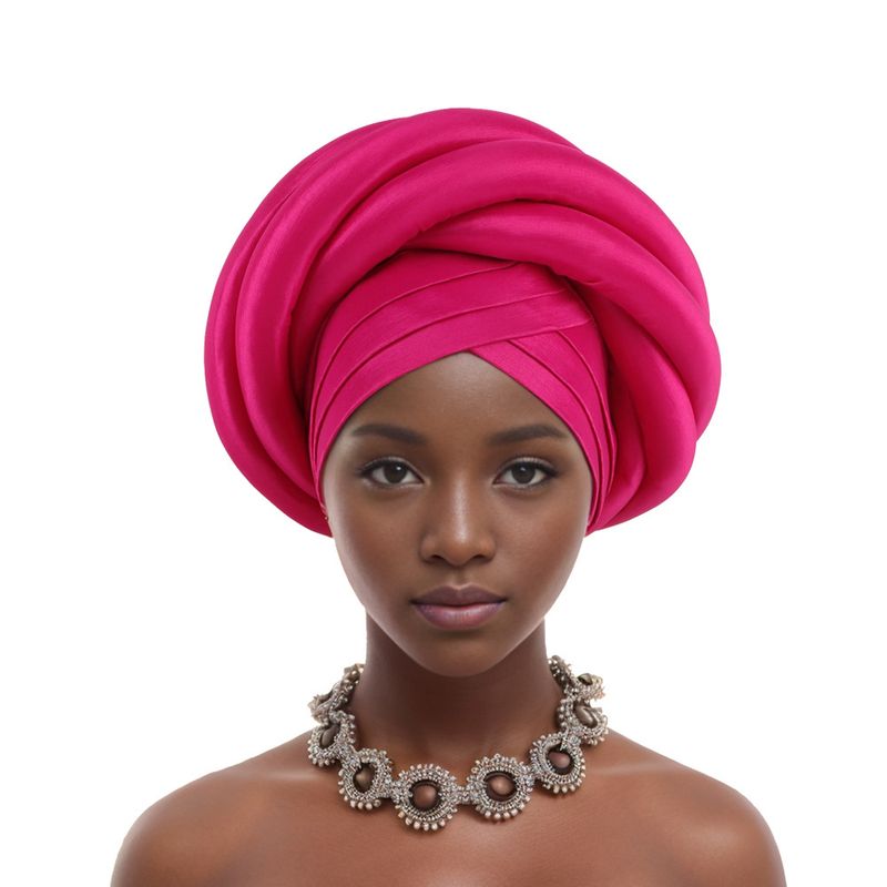 Women's Scarves Headscarf New Nigeria Heavy Industry Wrapped Sponge Head Cap Auto Gele Wra_voghion.com