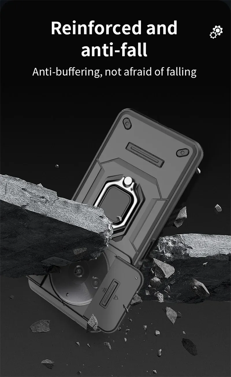 Pour Redmi Note 13R 13 12 Pro Plus Turbo 12S K70E K70 K60 Ultra 13C 5G A3 Armor Case Camera Lens Protection Ring Holder_voghion.com