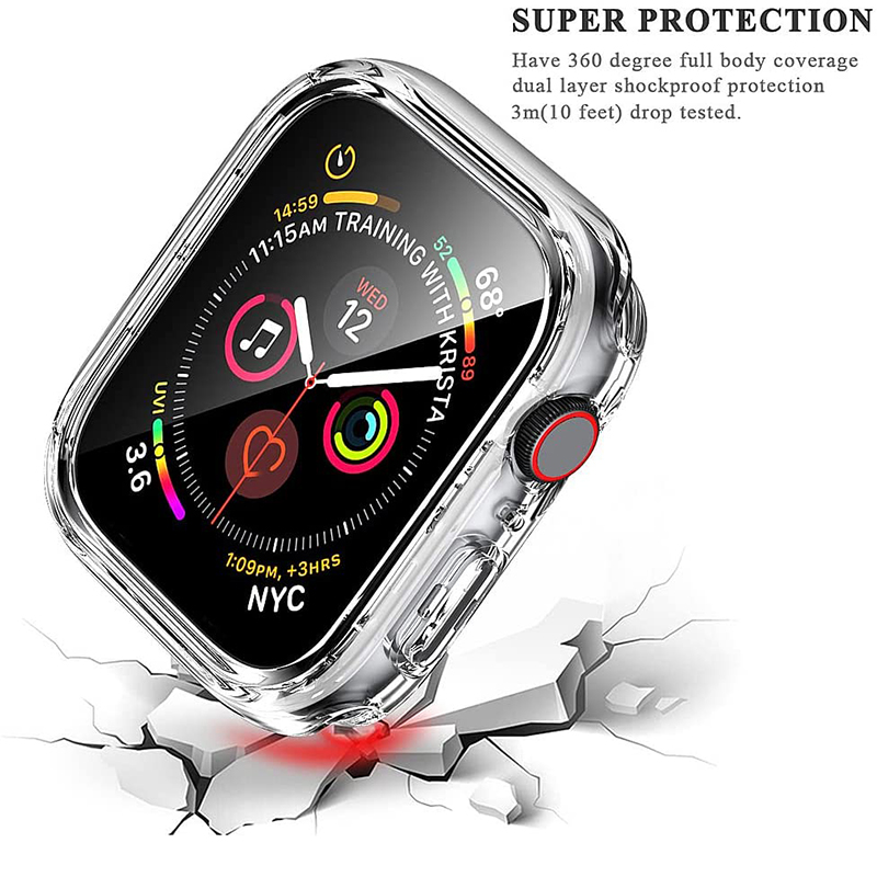 Glas + Abdeckung für Apple Watch Gehäuse 8 7 6 SE 5 3 iWatch Zubehör Displayschutzfolie Apple Watch Serie 45 mm 41 mm 44 mm 40 mm 42 mm 38 mm_voghion.com