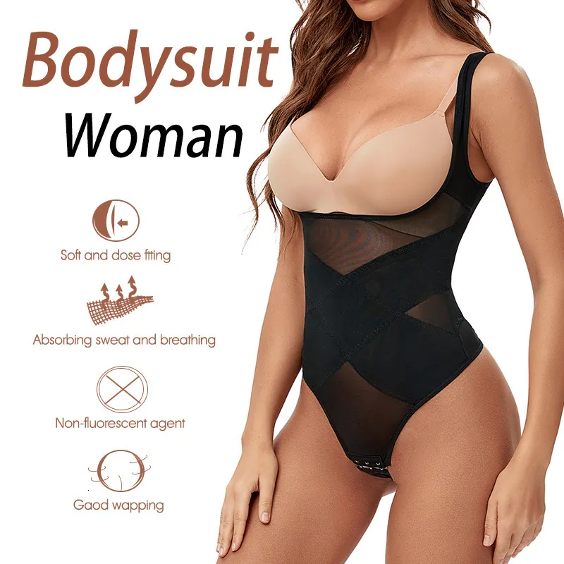 Waist Tummy Shaper Women Thong Bodysuits Full BodyShaper Seamless Sexy Tummy Control Shapewear MISS MOLY Mesh Slimming_voghion.com