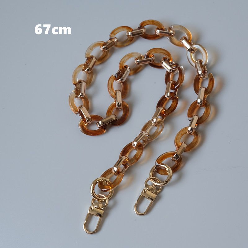 Women's Round Colorful Acrylic Resin Spring Summer Handmade Detachable Thick Bag Decoration Chain_voghion.com