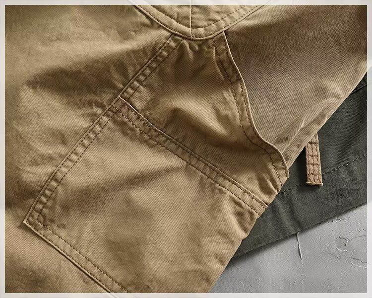 Herrenbekleidung Lockere, modische Arbeitskleidungs-Shorts Lockere Cargo-Shorts aus Baumwolle Lässige Sommer-Streetwear-Kurzhosen mit funktionellen Taschen für Jugendliche_voghion.com