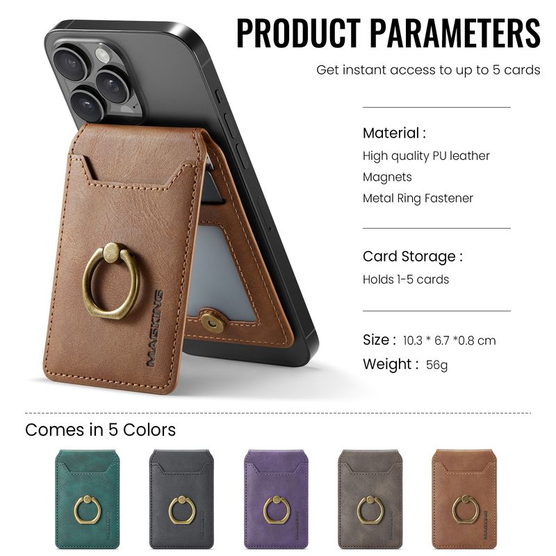 K1 For 16 Phone15 Ring Bracket Magnetic Card Holder Mobile Phone Magnetic Card Holder_voghion.com