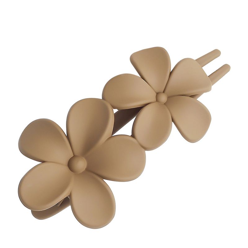 Große, matte Entenschnabel-Haarspange – elegante, weiche Blumen-Haarnadel für glatte Hochsteckfrisuren – keine Spuren am Hinterkopf_voghion.com