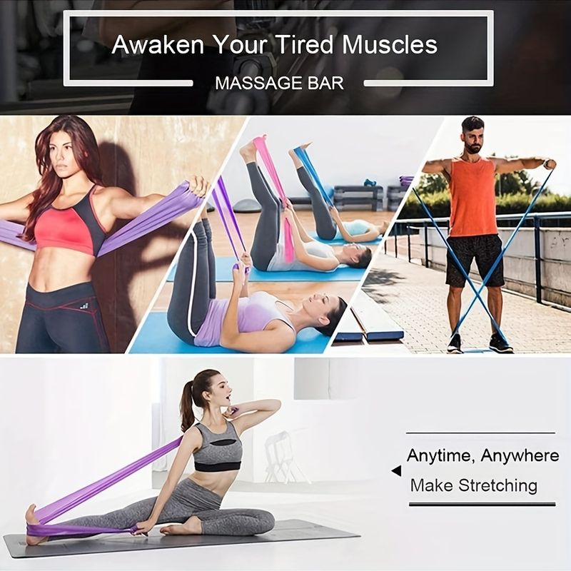 3pcs Flexibility and Strength Training Resistance Band for Yoga, Pilates, and Stretching - Achieve Your Fitness Goals at Home Gym_voghion.com