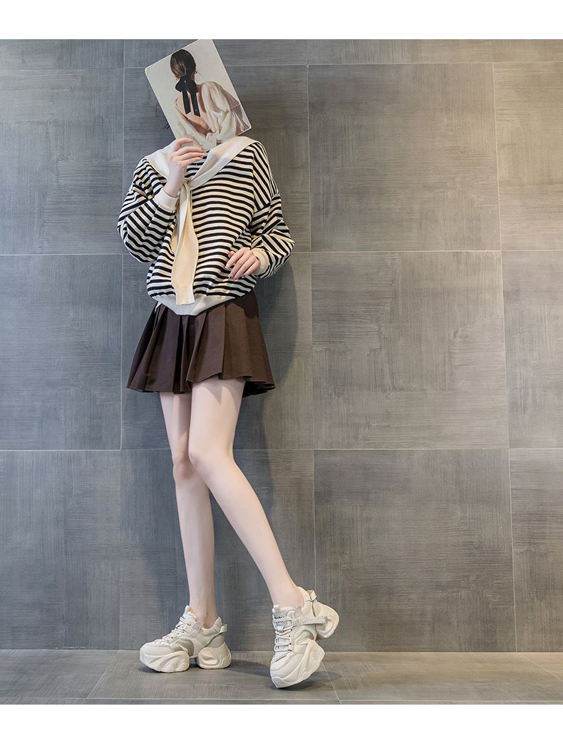 Scarpe da papà con suola spessa, rete trasparente, aumento di altezza di 8 cm, stile casual versatile, scarpe da donna piccole_voghion.com