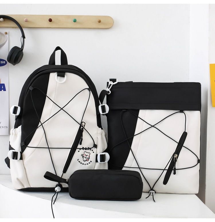 Kinderrucksack für die Schule – buntes Cartoon-Design, leicht und geräumig, ergonomische Schultergurte, strapazierfähiges Nylon, inklusive süßem Hunde-Schlüsselanhänger_voghion.com